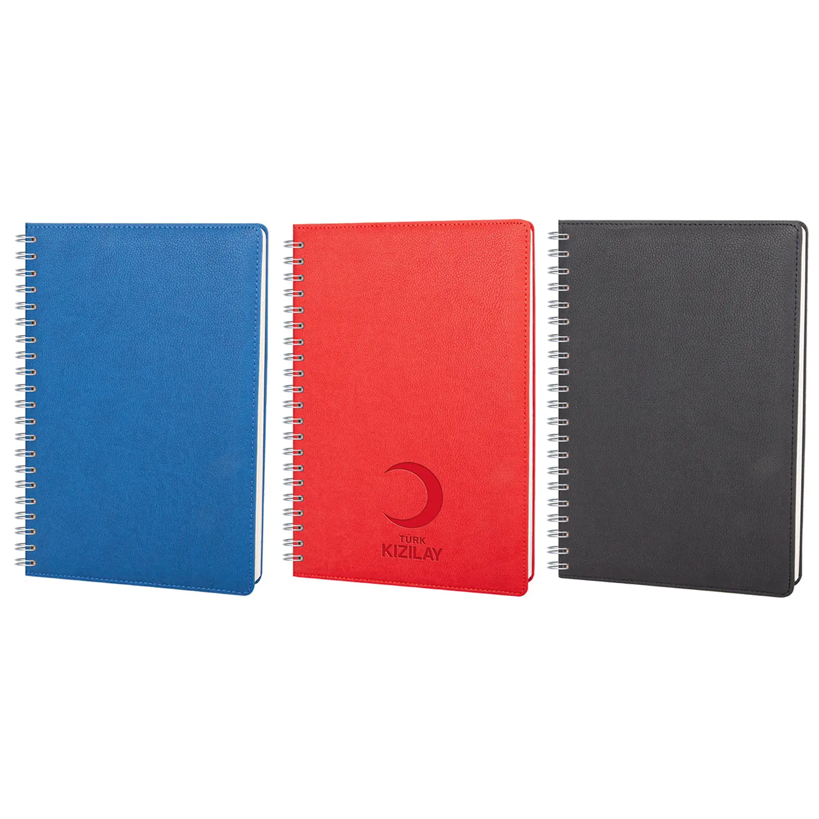 PLEVNE SİYAH KARELİ TARİHSİZ SPİRALLİ DEFTER (20x28 CM)