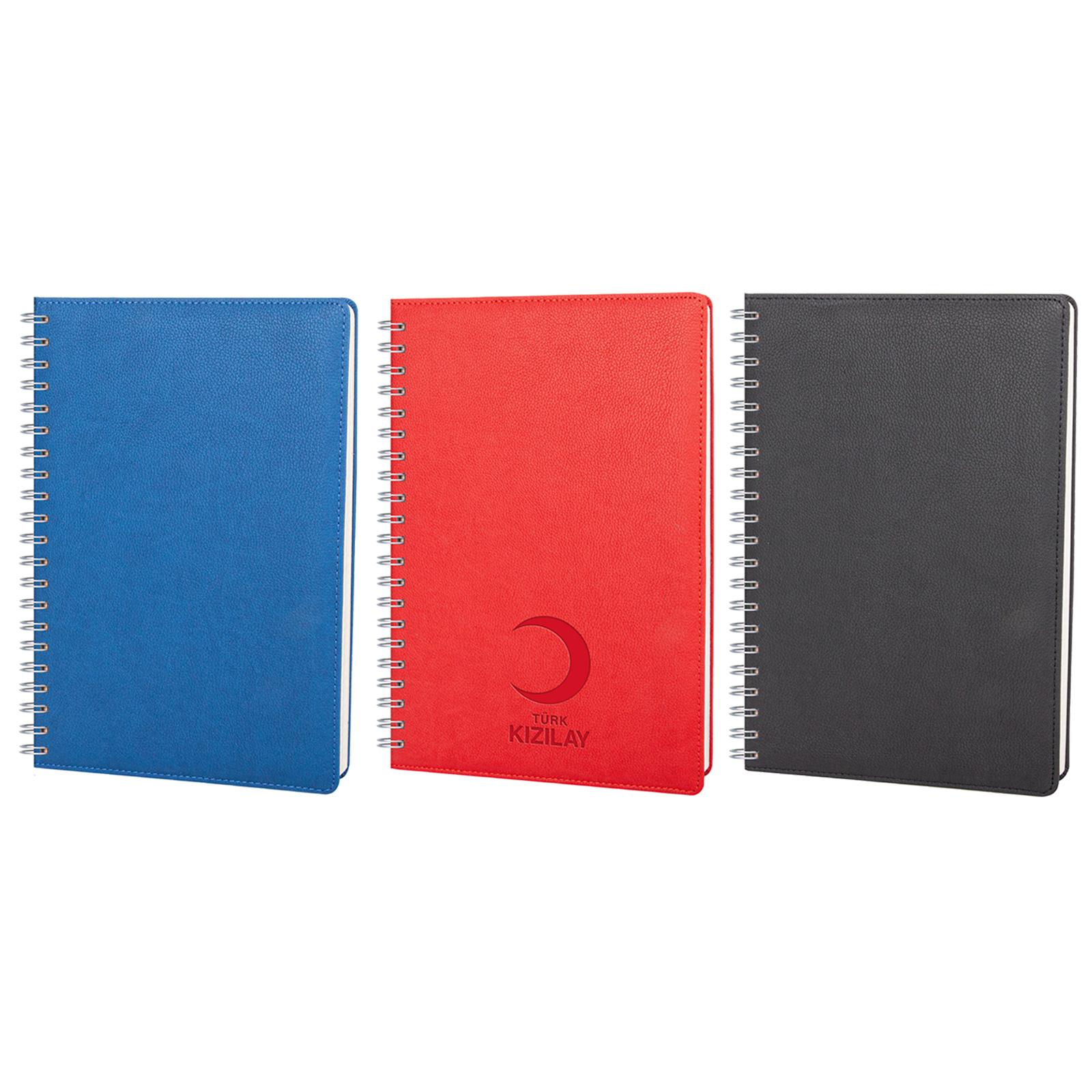 PLEVNE SİYAH KARELİ TARİHSİZ SPİRALLİ DEFTER (20x28 CM)