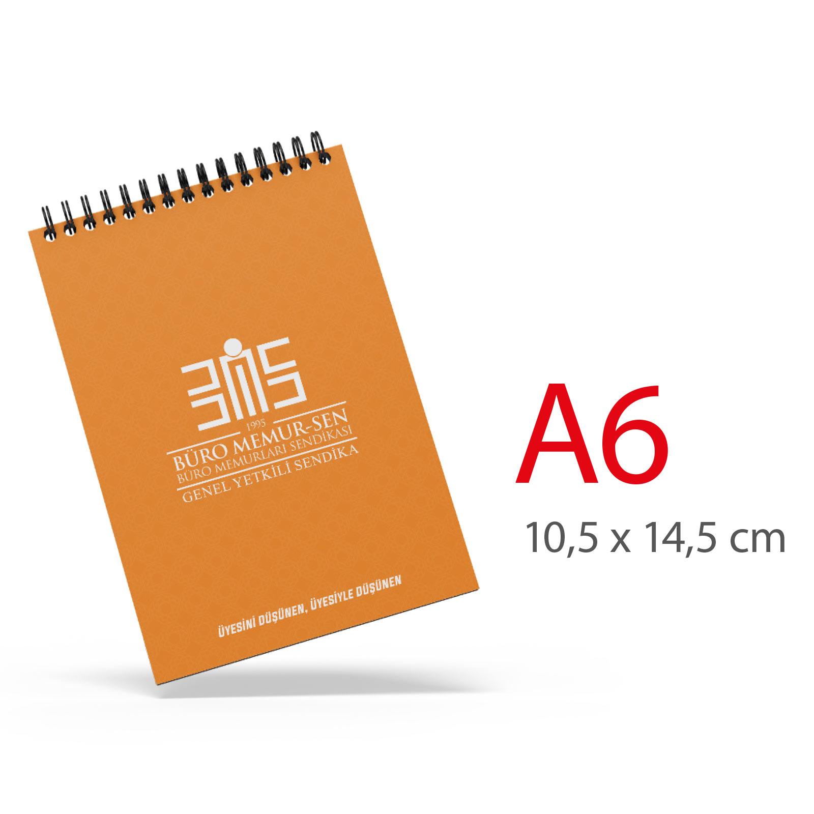 ALA-31 A6 KARTON KAPAKLI SPİRALLİ BLOKNOT